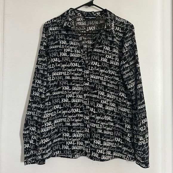 Karl Lagerfeld Graphic Blouse - Picture 2 of 3